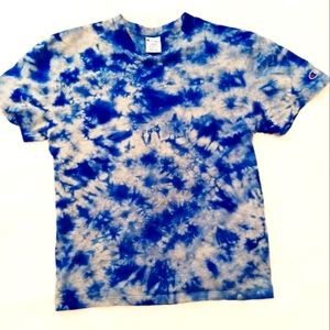 Champion Blue Tie-Dye T-shirt:LARGE